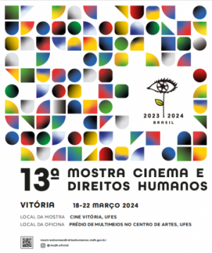 Logomarca da 13ª Mostra Cinema e Direitos Humanos no Espírito Santo