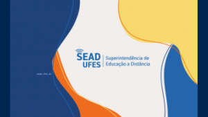 Retângulo colorido traz a logomarca da Sead Ufes e o nome Superintendência de Educação a Distância
