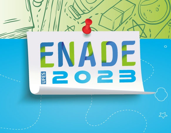 Cartaz com a inscrição Enade 2023