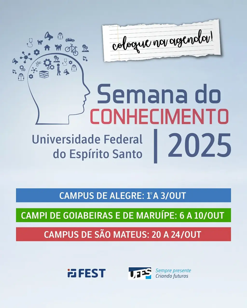 Cartaz de divulgação da Semana do Conhecimento 2025