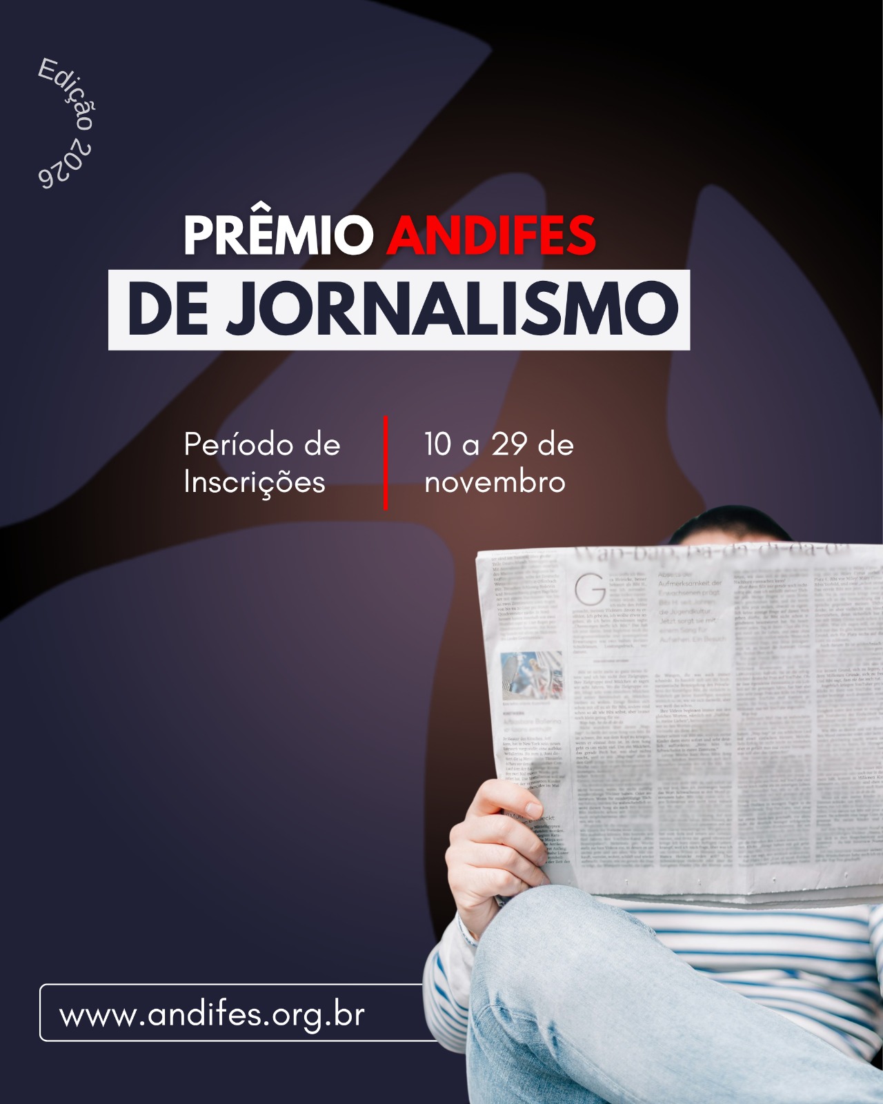 Cartaz de divulgação do prêmio