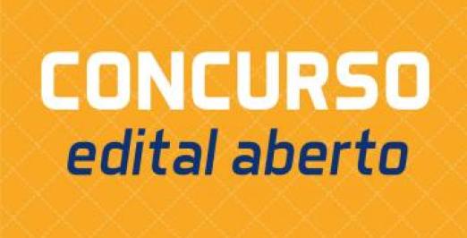 Cartaz em que está escrito "concurso - edital aberto"