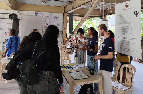 Estudantes na apresentação do curso de Psicologia