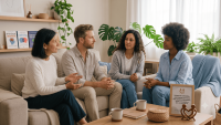 Pessoas numa roda de conversa