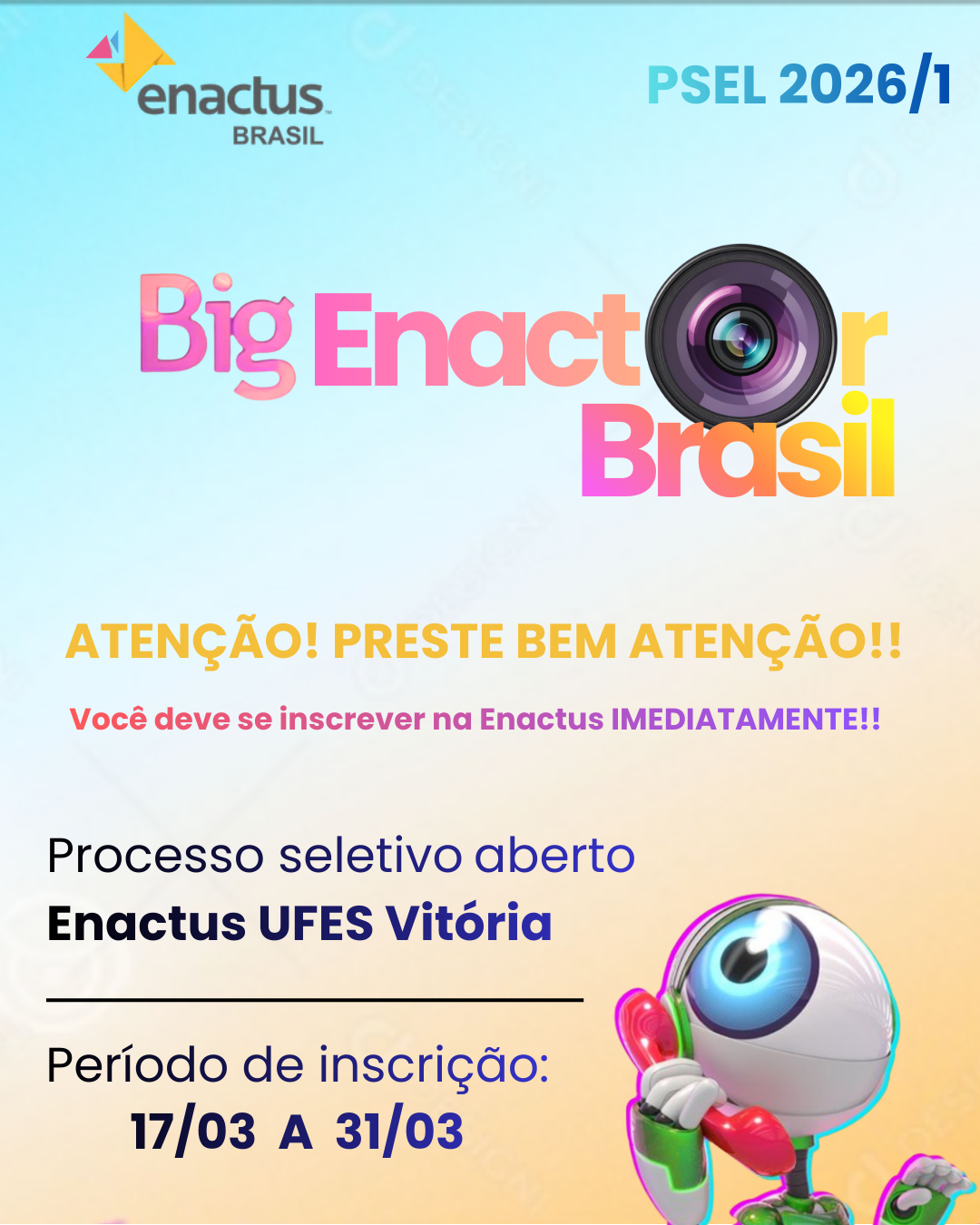 Cartaz de divulgação do processo seletivo