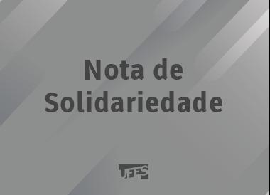card escrito nota de solidariedade