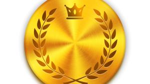 Imagem de uma medalha de ouro