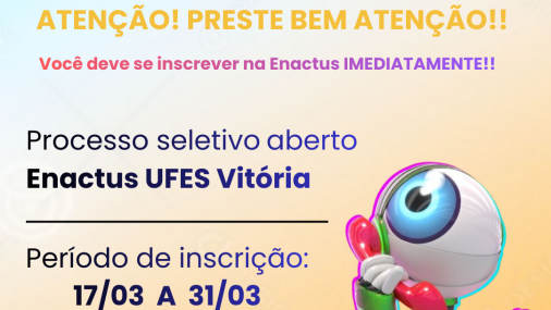 Cartaz de divulgação do processo seletivo