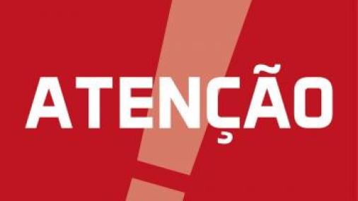 cartaz com a palavra "atenção"